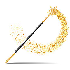 Image showing Magic Wand with gold star