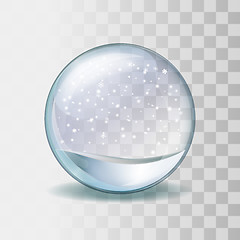 Image showing Realistic transparent glass sphere illustration
