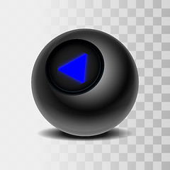 Image showing The magic ball of predictions for decision-making.