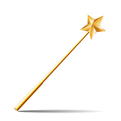 Image showing Magic Wand with gold star