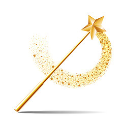 Image showing Magic Wand with gold star