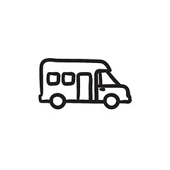 Image showing Motorhome sketch icon.