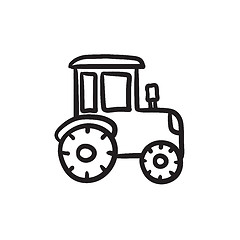 Image showing Tractor sketch icon.