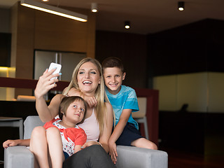 Image showing Family having fun at home