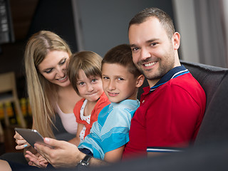 Image showing young cuple spending time with kids