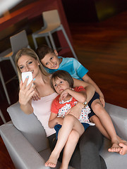 Image showing Family having fun at home