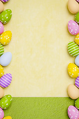 Image showing a beautiful colored eggs easter background