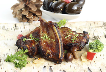 Image showing Spicy pork ribs