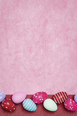 Image showing a beautiful colored eggs easter background