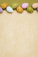 Image showing a beautiful colored eggs easter background