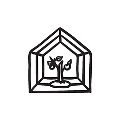 Image showing Greenhouse sketch icon.