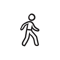 Image showing Pedestrianism sketch icon.