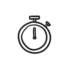 Image showing Stopwatch sketch icon.