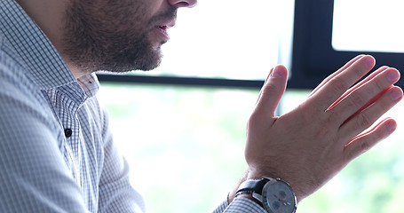 Image showing young businessman in startup office