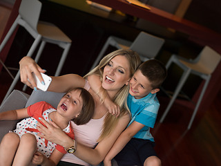 Image showing Family having fun at home