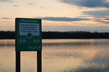 Image showing Beach Rules