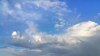 Image showing Blue sky with white clouds