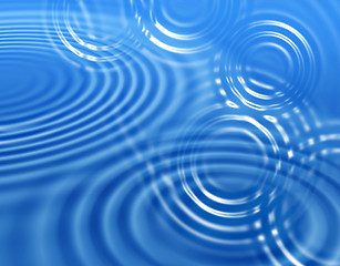 Image showing Abstract rings on a water background