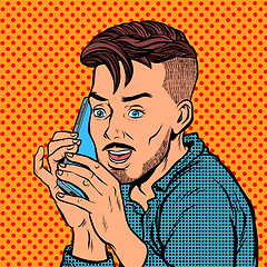 Image showing hipster talking on the phone