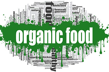 Image showing Organic food word cloud