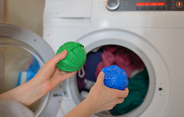 Image showing Laundry eco washing spheres 