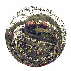 Image showing Vintage looking Disco mirror ball