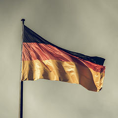 Image showing Vintage looking German flag