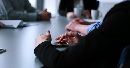 Image showing Business Team At A Meeting at modern office building