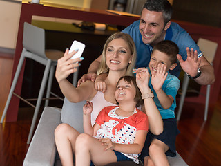 Image showing Family having fun at home