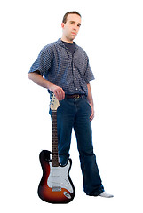 Image showing Isolated Guitar Player