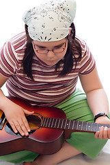 Image showing Child With Acoustic Guitar