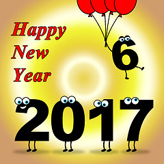 Image showing Twenty Seventeen Indicates Happy New Year And Celebrate