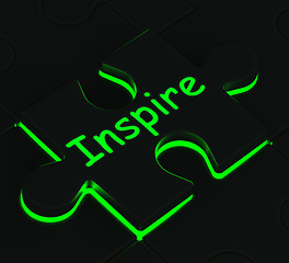 Image showing Inspire Puzzle Shows Motivation And Inspiration