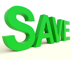 Image showing Save Word As Symbol For Discounts Or Promotion