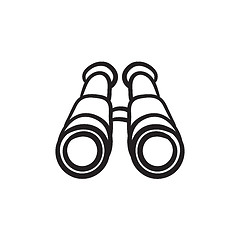 Image showing Binoculars sketch icon.