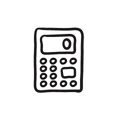 Image showing Calculator sketch icon.