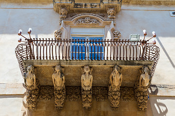 Image showing NOTO, ITALY - Detail of Baroque Balcony, 1750