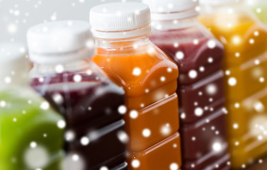 Image showing bottles with different fruit or vegetable juices