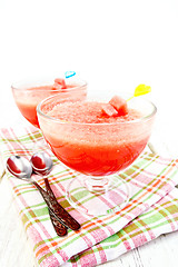 Image showing Jelly airy watermelon on napkin