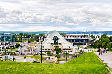 Image showing City landscape of Kazan from the Kremlin walls