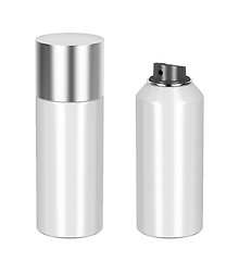 Image showing Blank aerosol cans