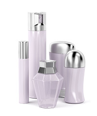 Image showing Set of female cosmetic products