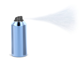 Image showing Blue spray can