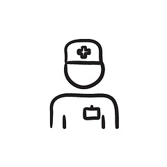 Image showing Nurse sketch icon.