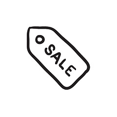 Image showing Sale tag sketch icon.