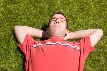 Image showing Man Relaxing In The Sun