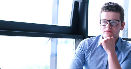 Image showing young businessman in startup office