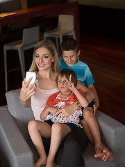 Image showing Family having fun at home