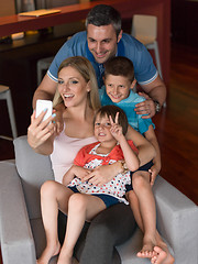 Image showing Family having fun at home