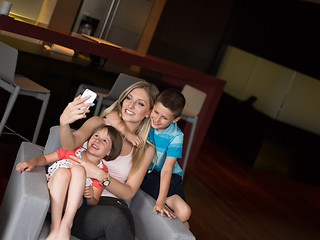 Image showing Family having fun at home